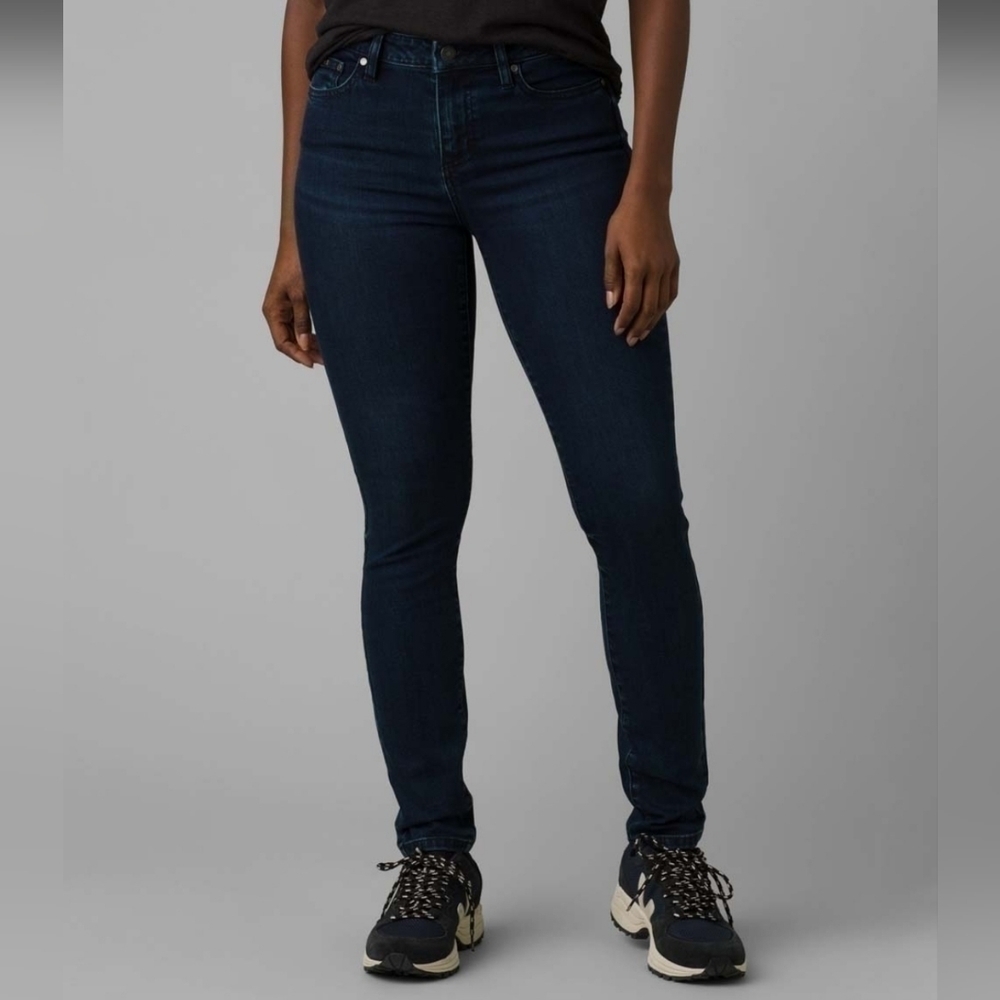 Prana Sienna Organic Cotton Skinny Jeans in Deep Blue size 12/31 NWT